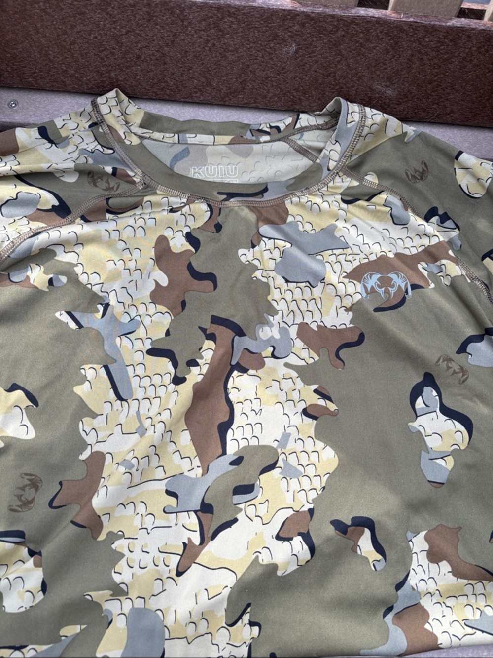 KUIU Multitone Camo Performance Shirt - Olive, Brown & Cream